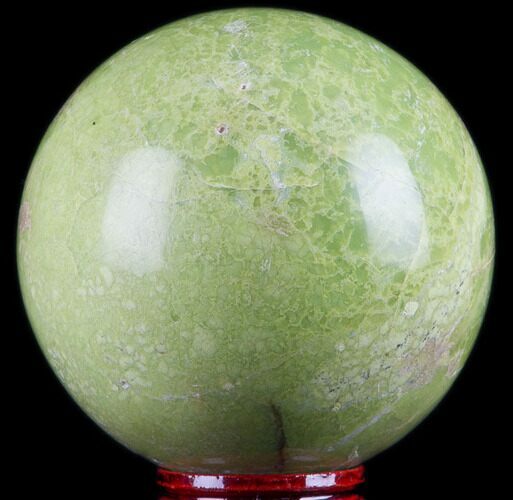 Polished Green Opal Sphere - Madagascar #78765